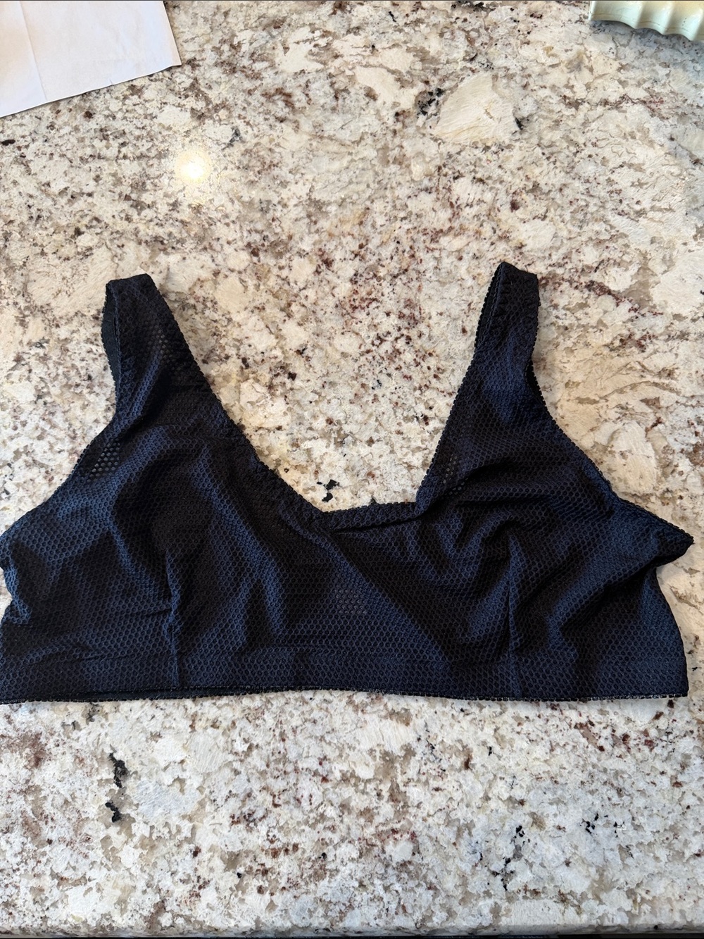 Mesh Bralette with Wide Straps size 44D Black